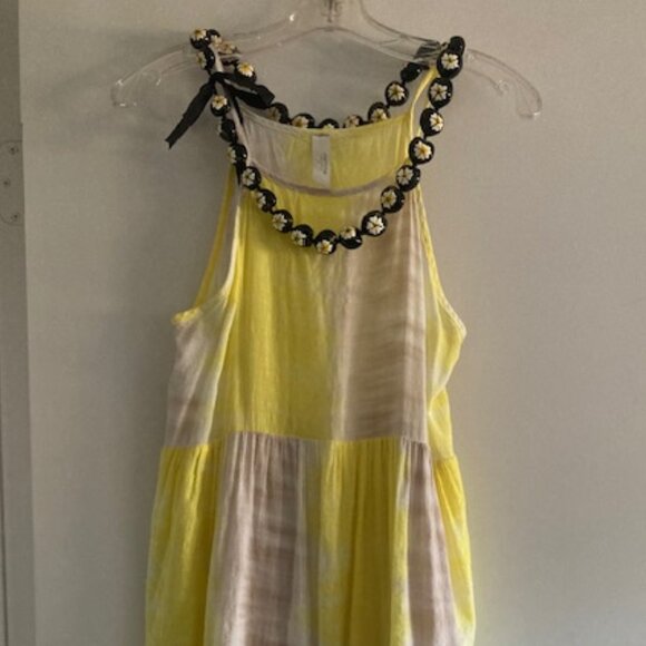 MAHINA HAWAII MADE IN LOVELY DRESS LIGHT SLEEVELESS RESORT WEDDING BEACH LUAU SM - Picture 1 of 11
